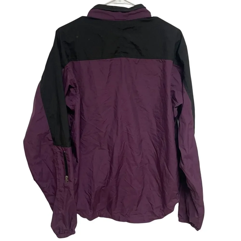 The North Face Jacket Purple Black Windbreaker Mens Size Large Zip Up